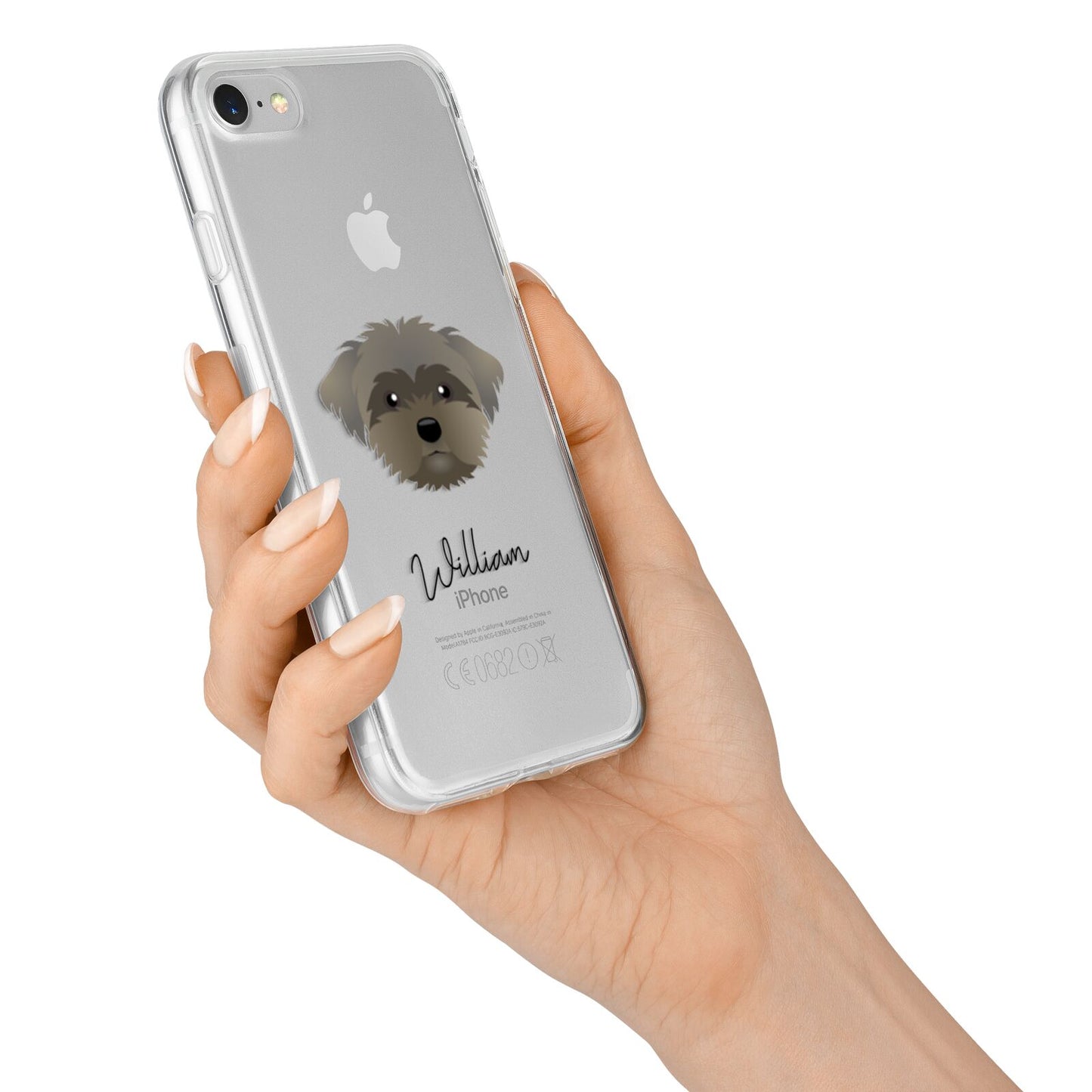 Peek a poo Personalised iPhone 7 Bumper Case on Silver iPhone Alternative Image