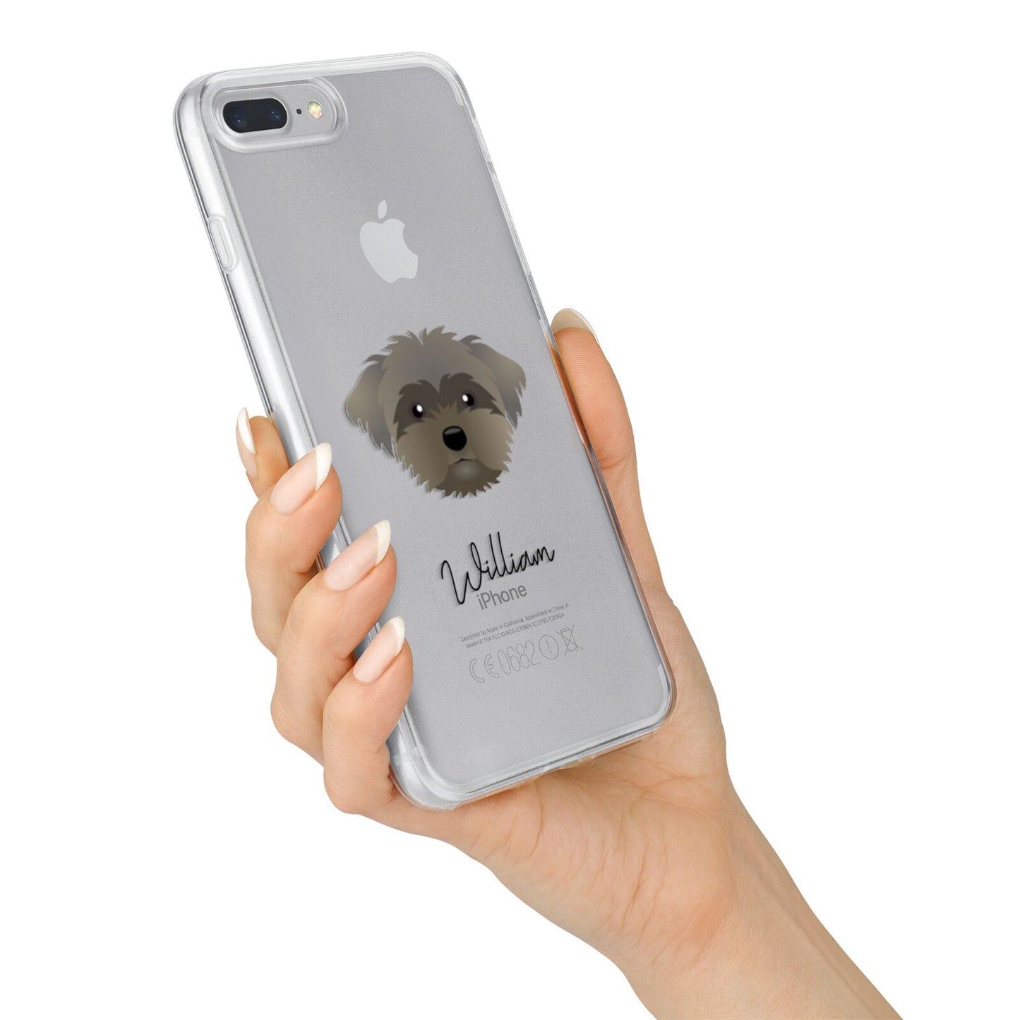 Peek a poo Personalised iPhone 7 Plus Bumper Case on Silver iPhone Alternative Image