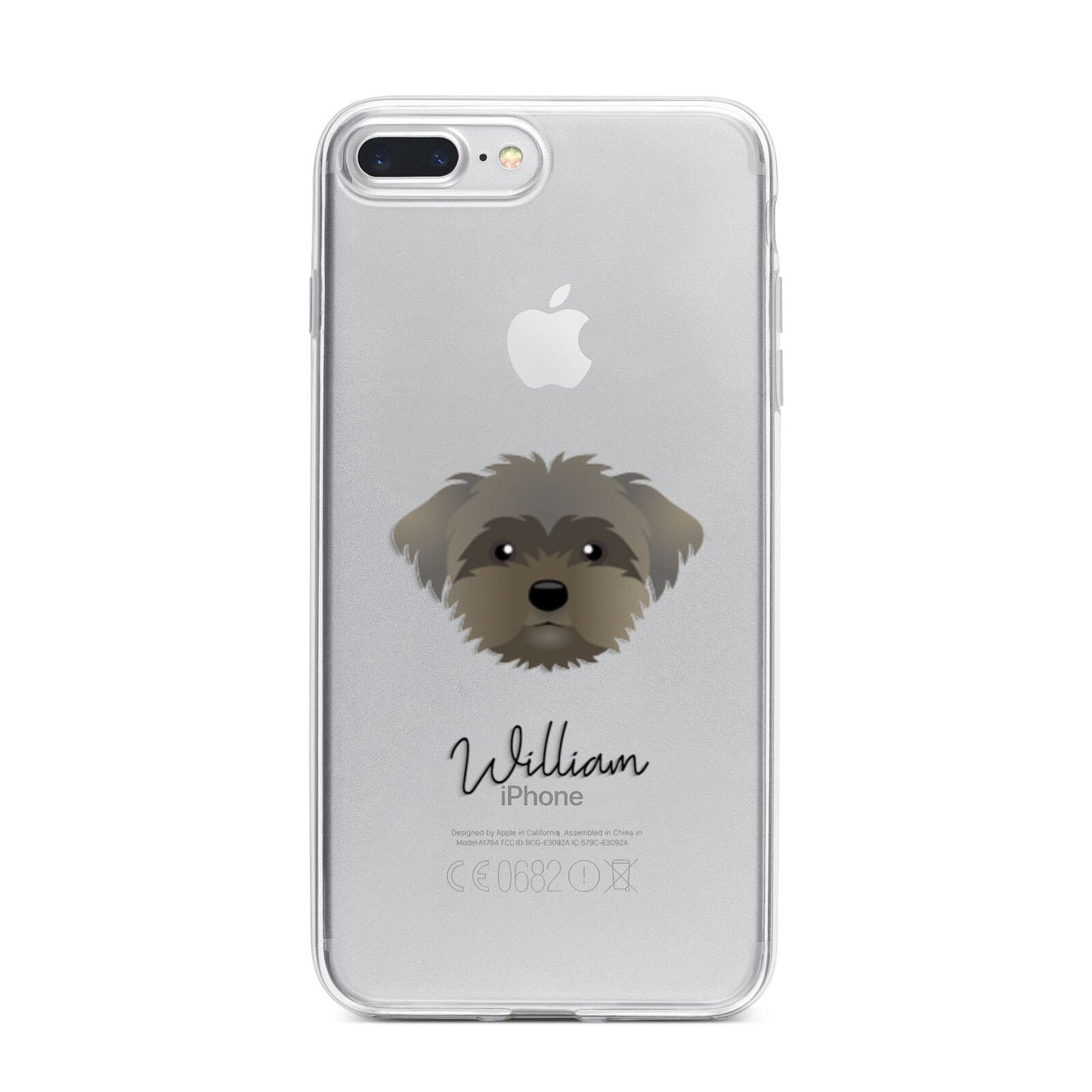 Peek a poo Personalised iPhone 7 Plus Bumper Case on Silver iPhone