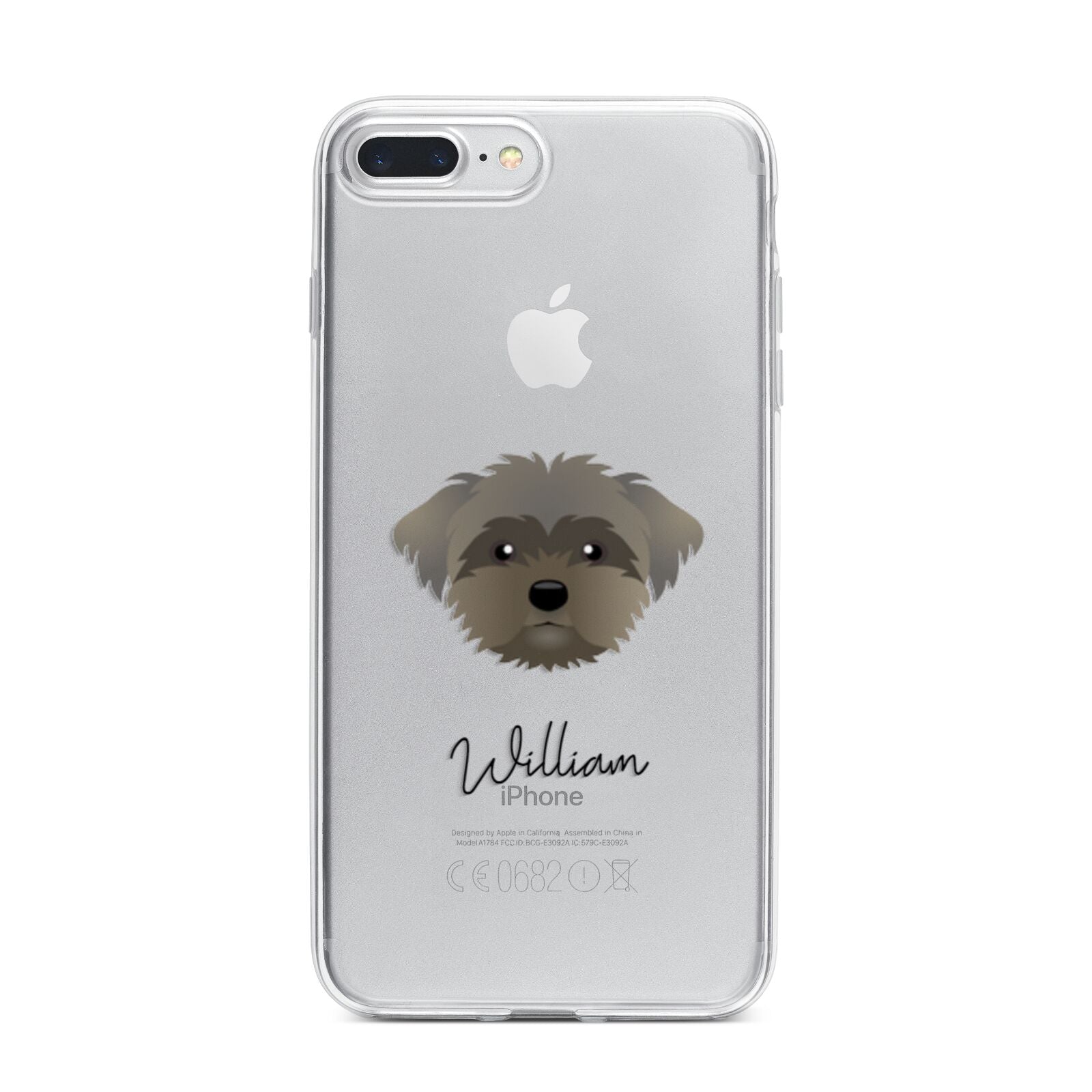 Peek a poo Personalised iPhone 7 Plus Bumper Case on Silver iPhone