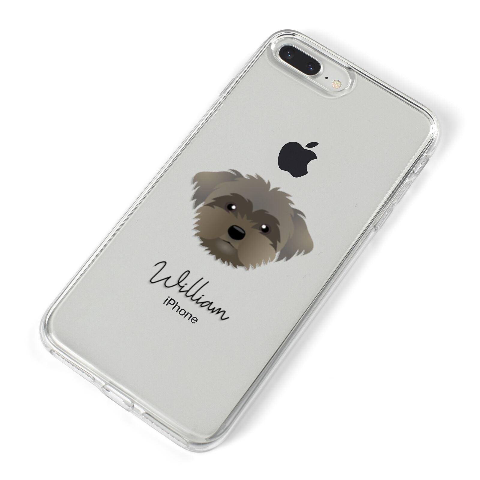 Peek a poo Personalised iPhone 8 Plus Bumper Case on Silver iPhone Alternative Image