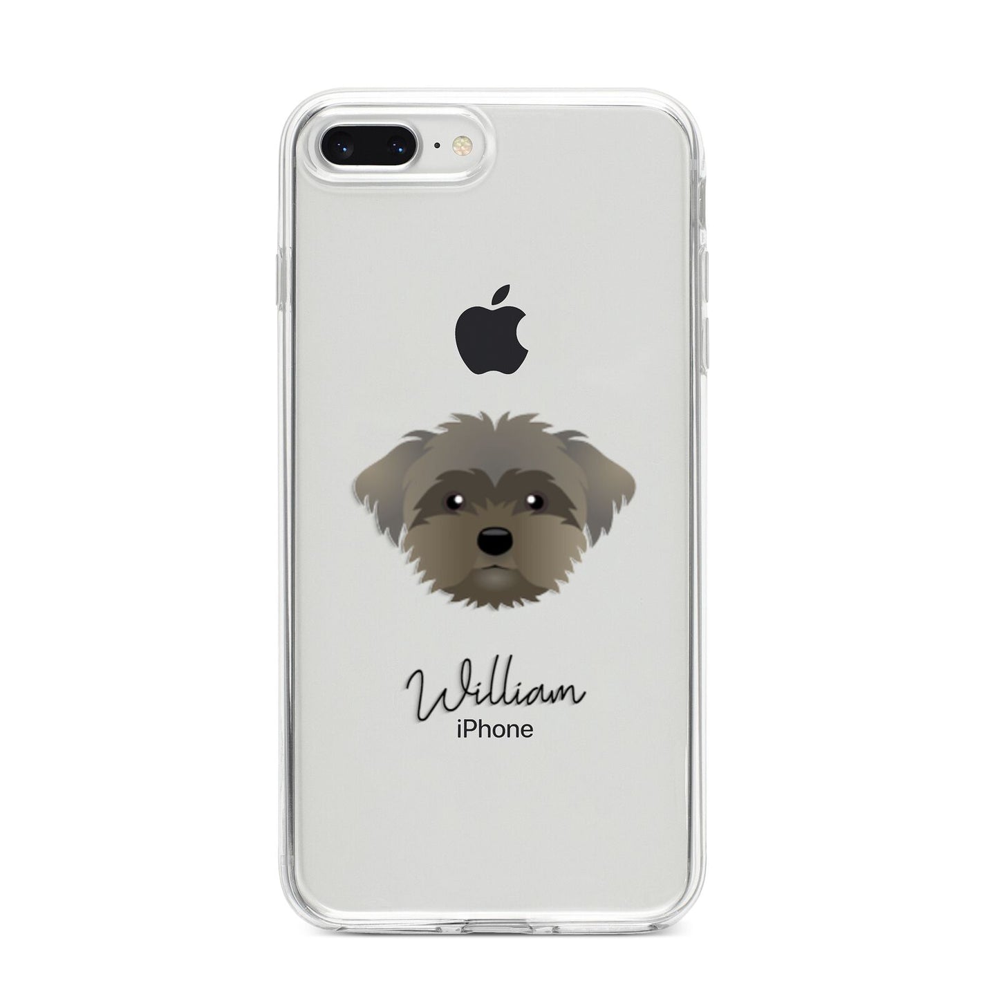 Peek a poo Personalised iPhone 8 Plus Bumper Case on Silver iPhone
