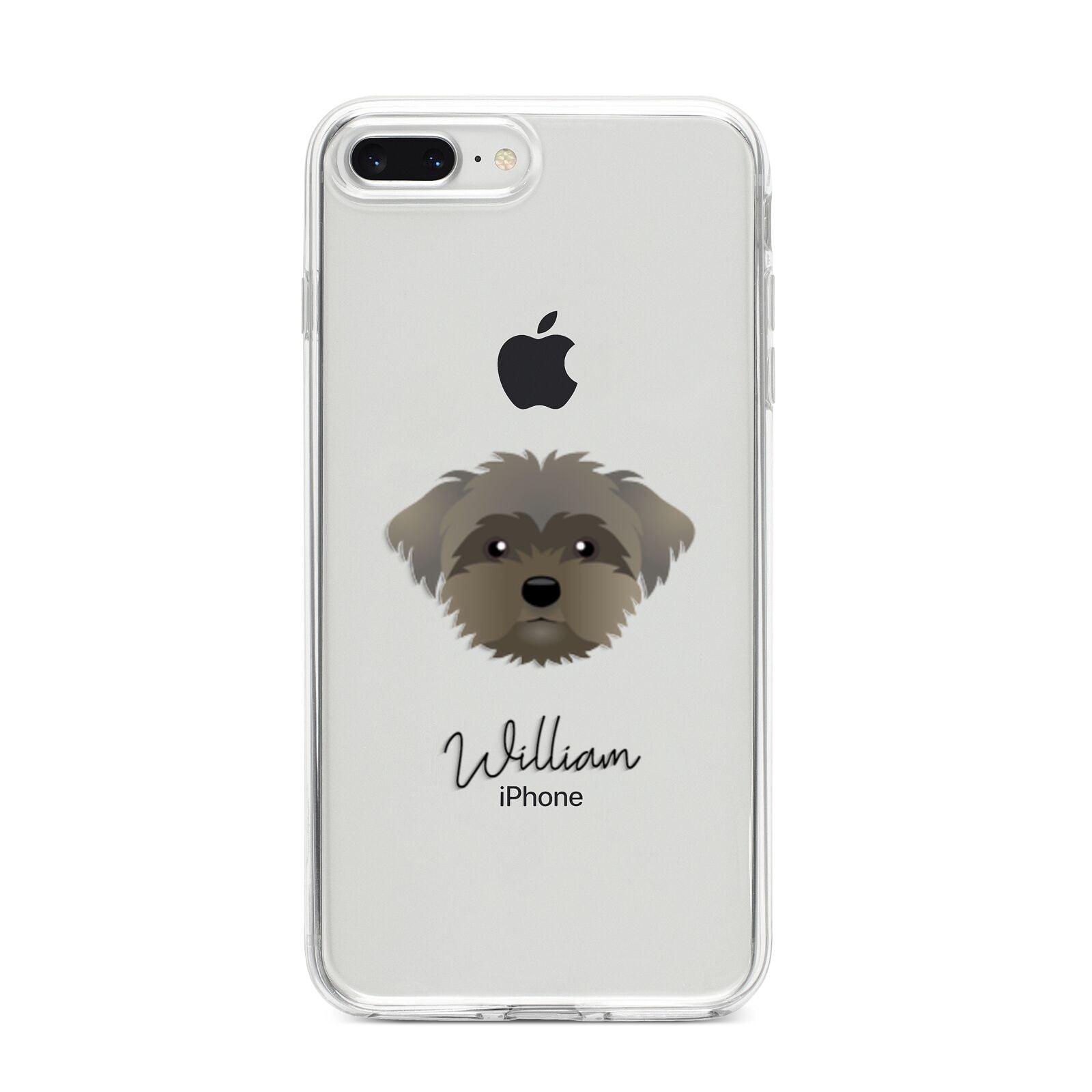 Peek a poo Personalised iPhone 8 Plus Bumper Case on Silver iPhone