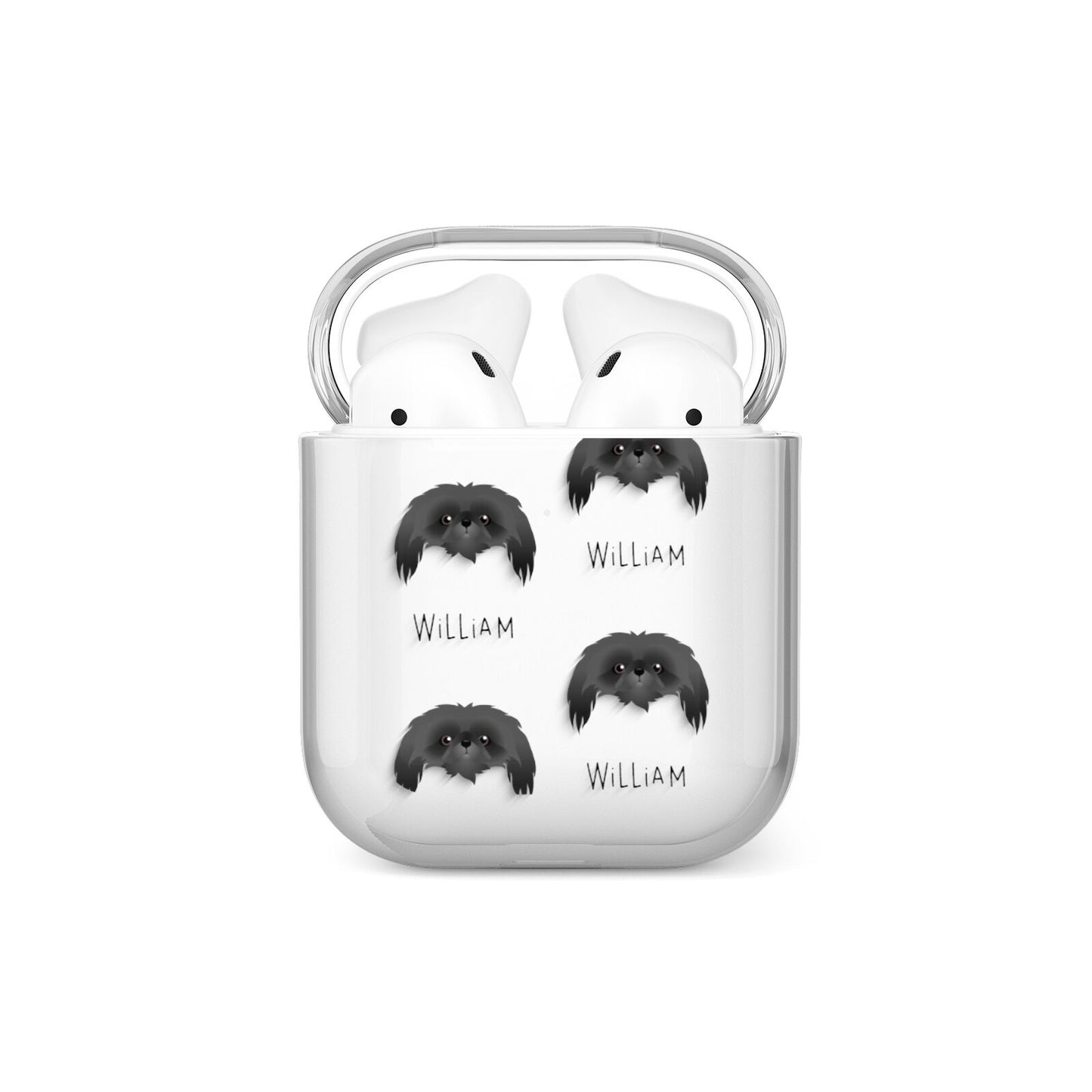 Pekingese Icon with Name AirPods Case