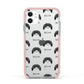 Pekingese Icon with Name Apple iPhone 11 in White with Pink Impact Case