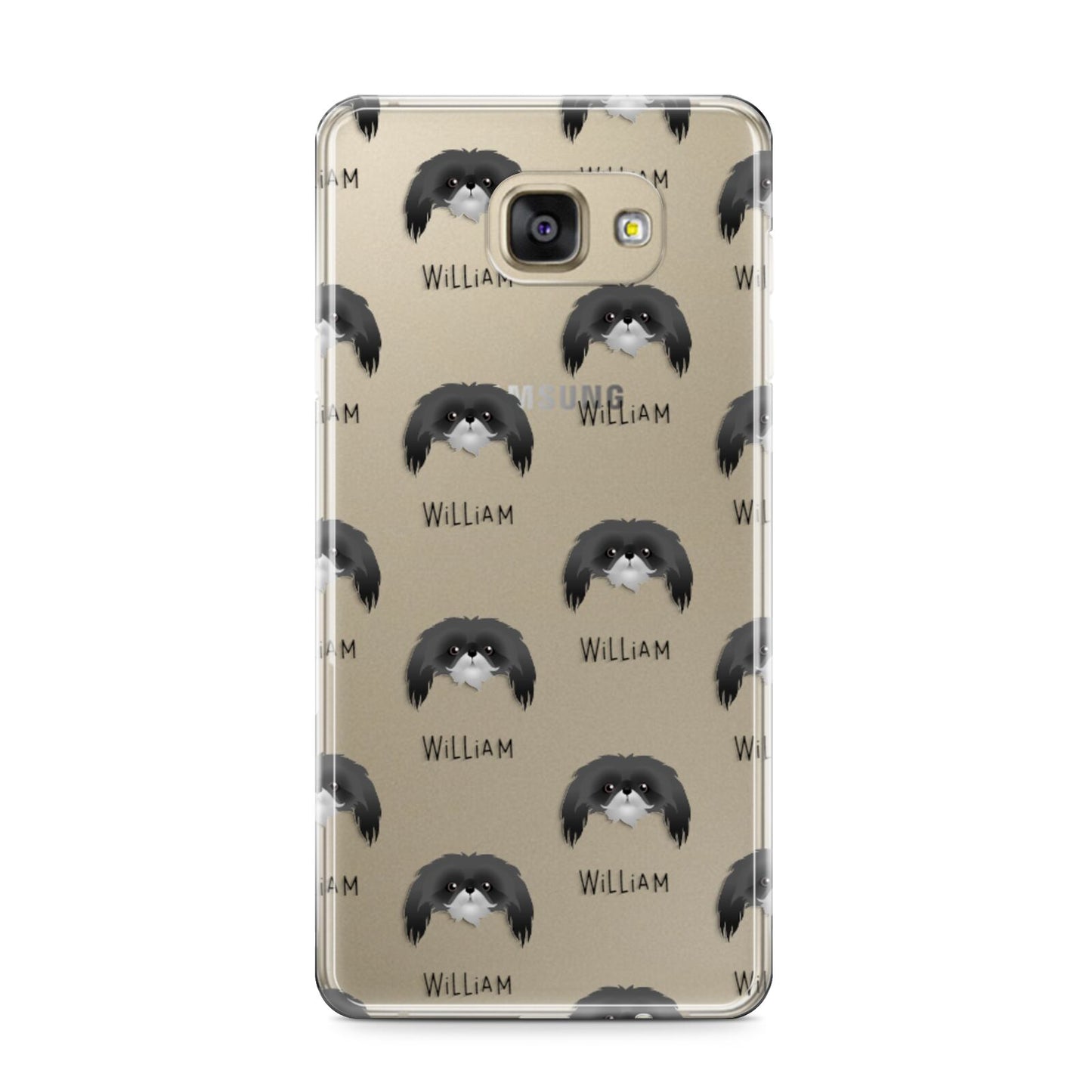 Pekingese Icon with Name Samsung Galaxy A9 2016 Case on gold phone