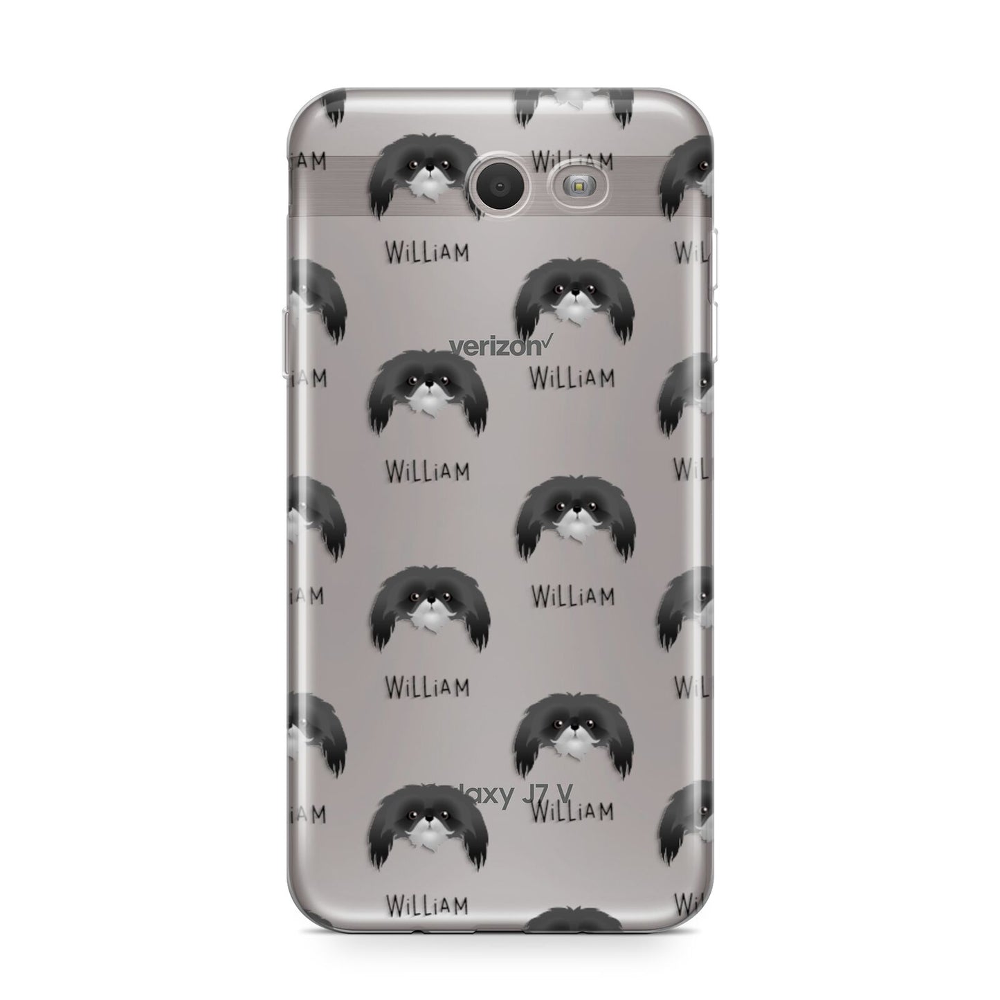Pekingese Icon with Name Samsung Galaxy J7 2017 Case