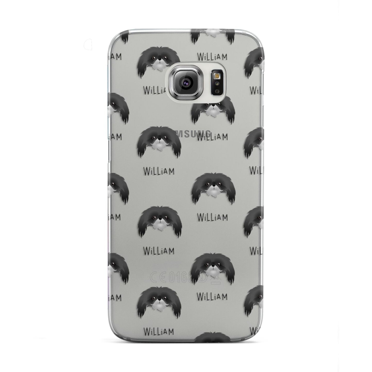 Pekingese Icon with Name Samsung Galaxy S6 Edge Case