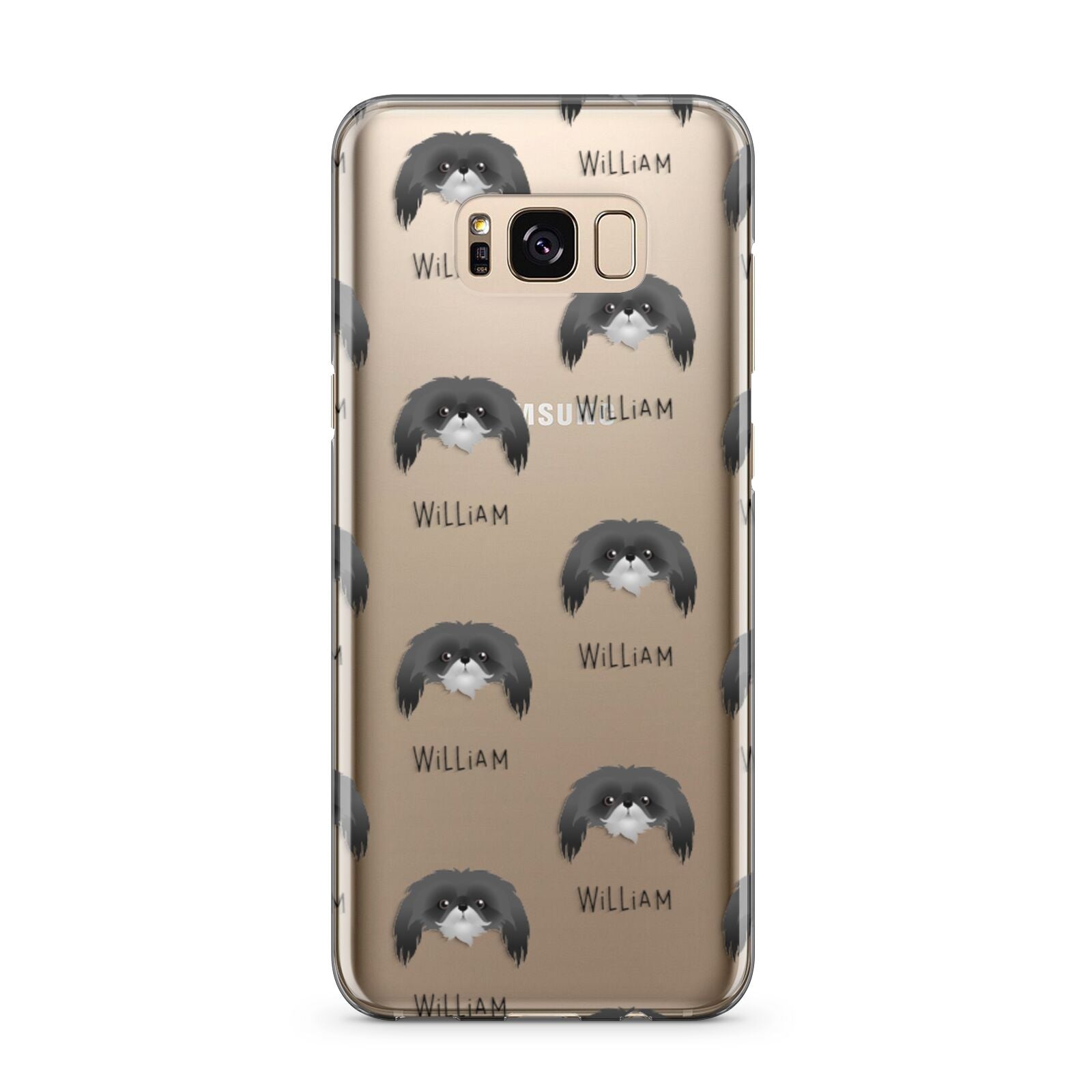 Pekingese Icon with Name Samsung Galaxy S8 Plus Case
