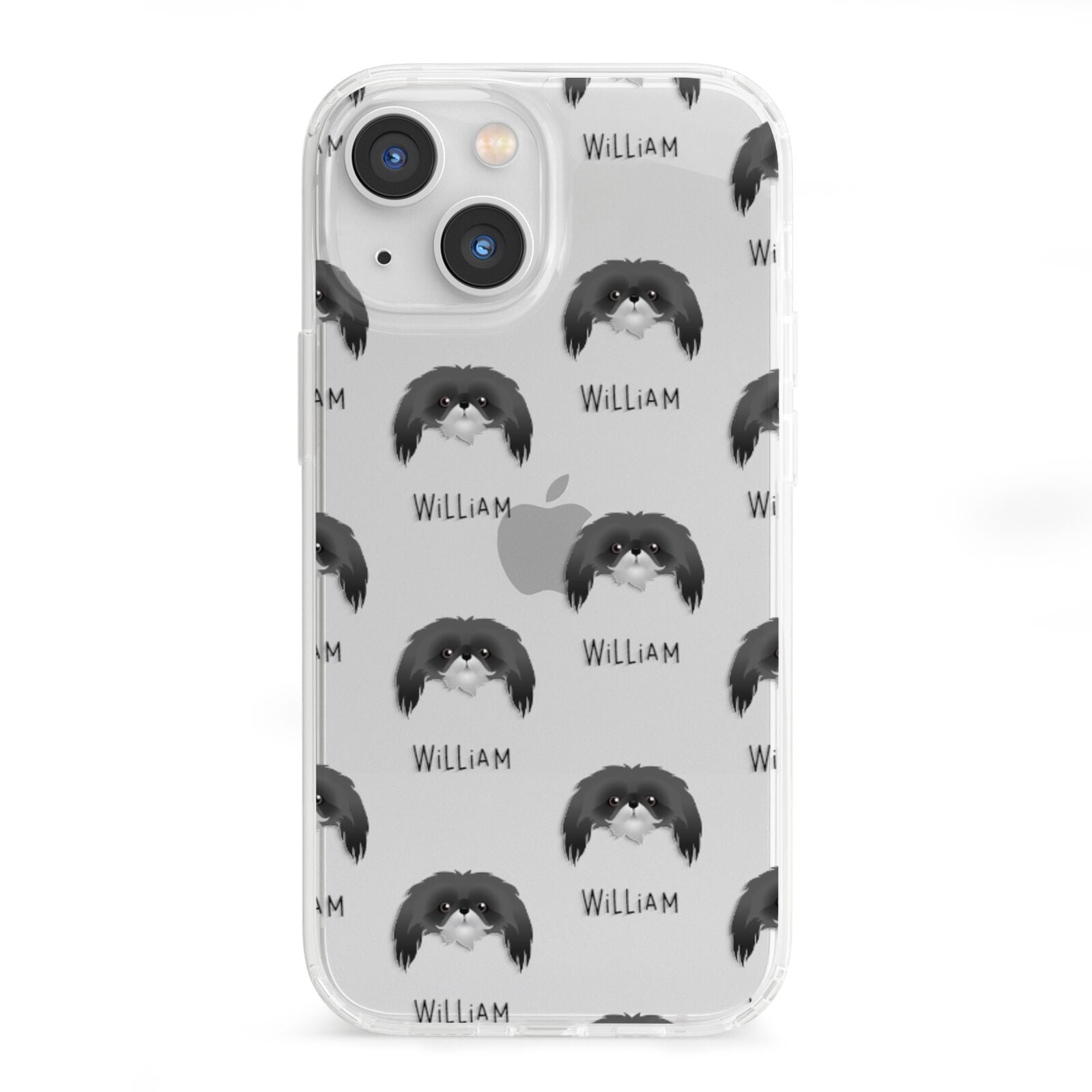 Pekingese Icon with Name iPhone 13 Mini Clear Bumper Case