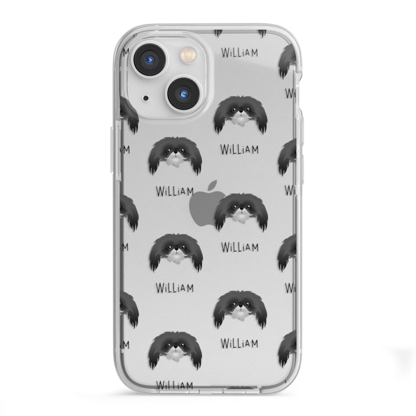 Pekingese Icon with Name iPhone 13 Mini TPU Impact Case with White Edges