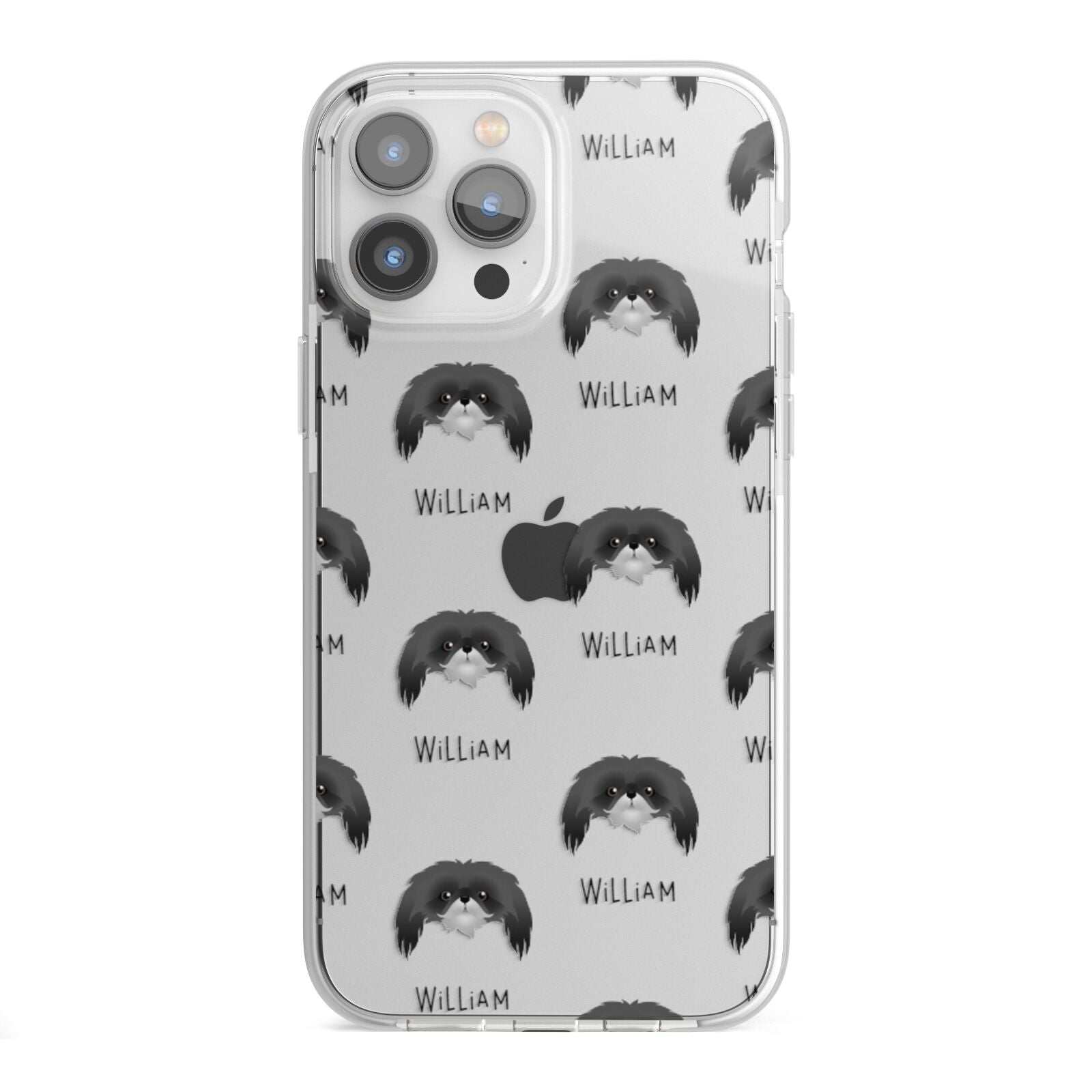 Pekingese Icon with Name iPhone 13 Pro Max TPU Impact Case with White Edges