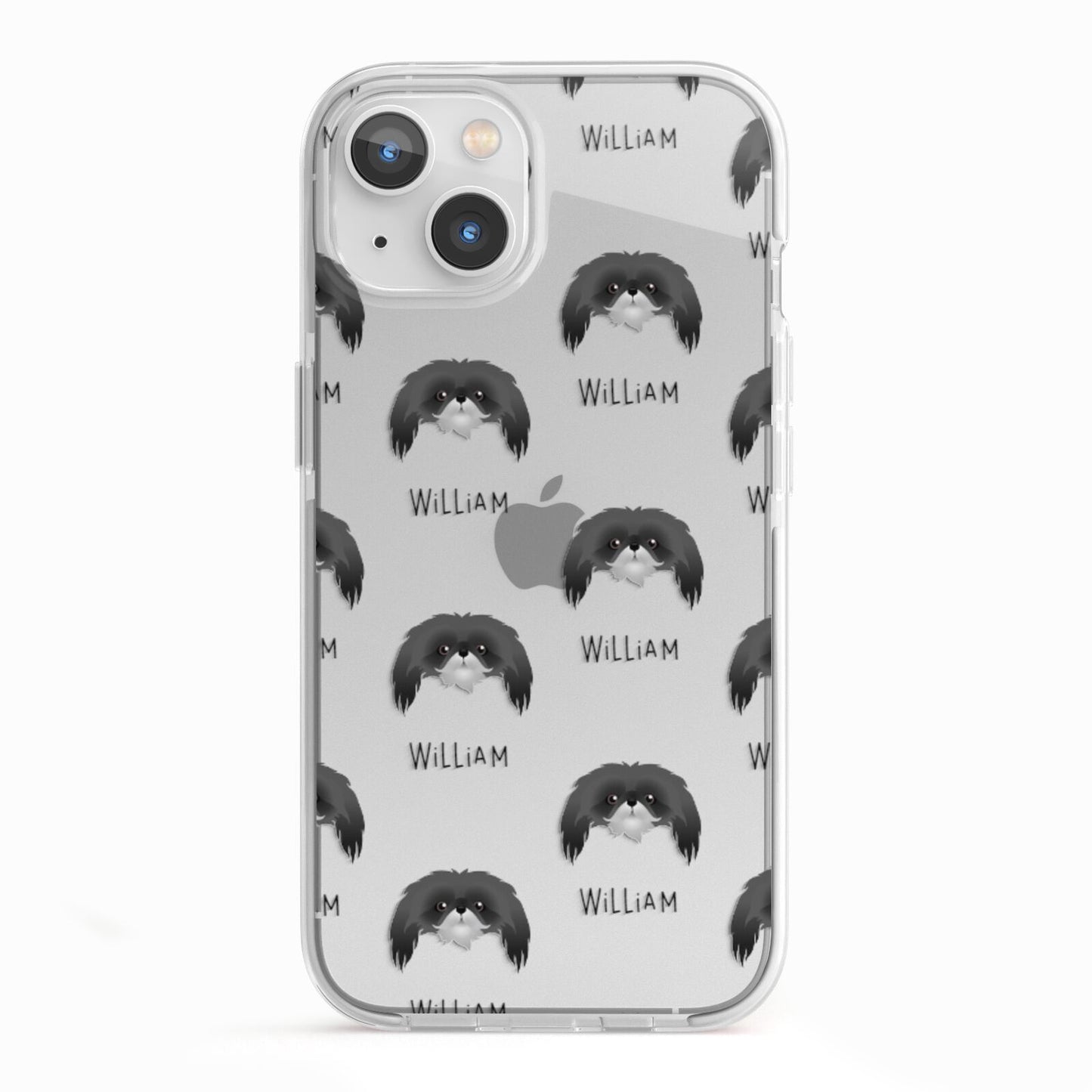 Pekingese Icon with Name iPhone 13 TPU Impact Case with White Edges