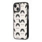 Pekingese Icon with Name iPhone 14 Black Impact Case Side Angle on Silver phone