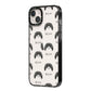 Pekingese Icon with Name iPhone 14 Plus Black Impact Case Side Angle on Silver phone