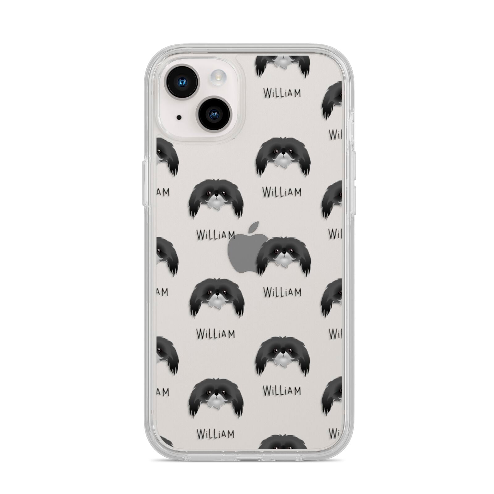 Pekingese Icon with Name iPhone 14 Plus Clear Tough Case Starlight