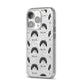 Pekingese Icon with Name iPhone 14 Pro Glitter Tough Case Silver Angled Image