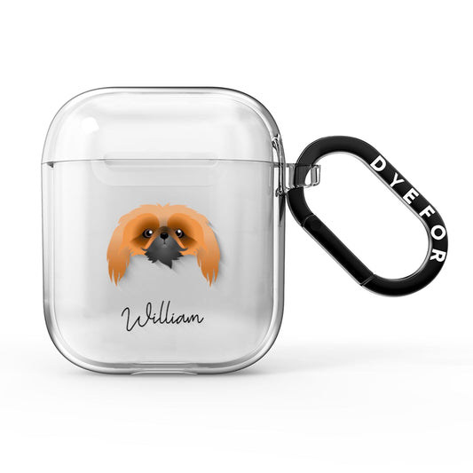 Pekingese Personalised AirPods Clear Case