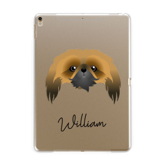 Pekingese Personalised Apple iPad Gold Case
