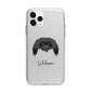Pekingese Personalised Apple iPhone 11 Pro in Silver with Bumper Case