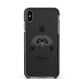 Pekingese Personalised Apple iPhone Xs Max Impact Case Black Edge on Black Phone