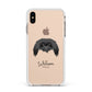 Pekingese Personalised Apple iPhone Xs Max Impact Case White Edge on Gold Phone