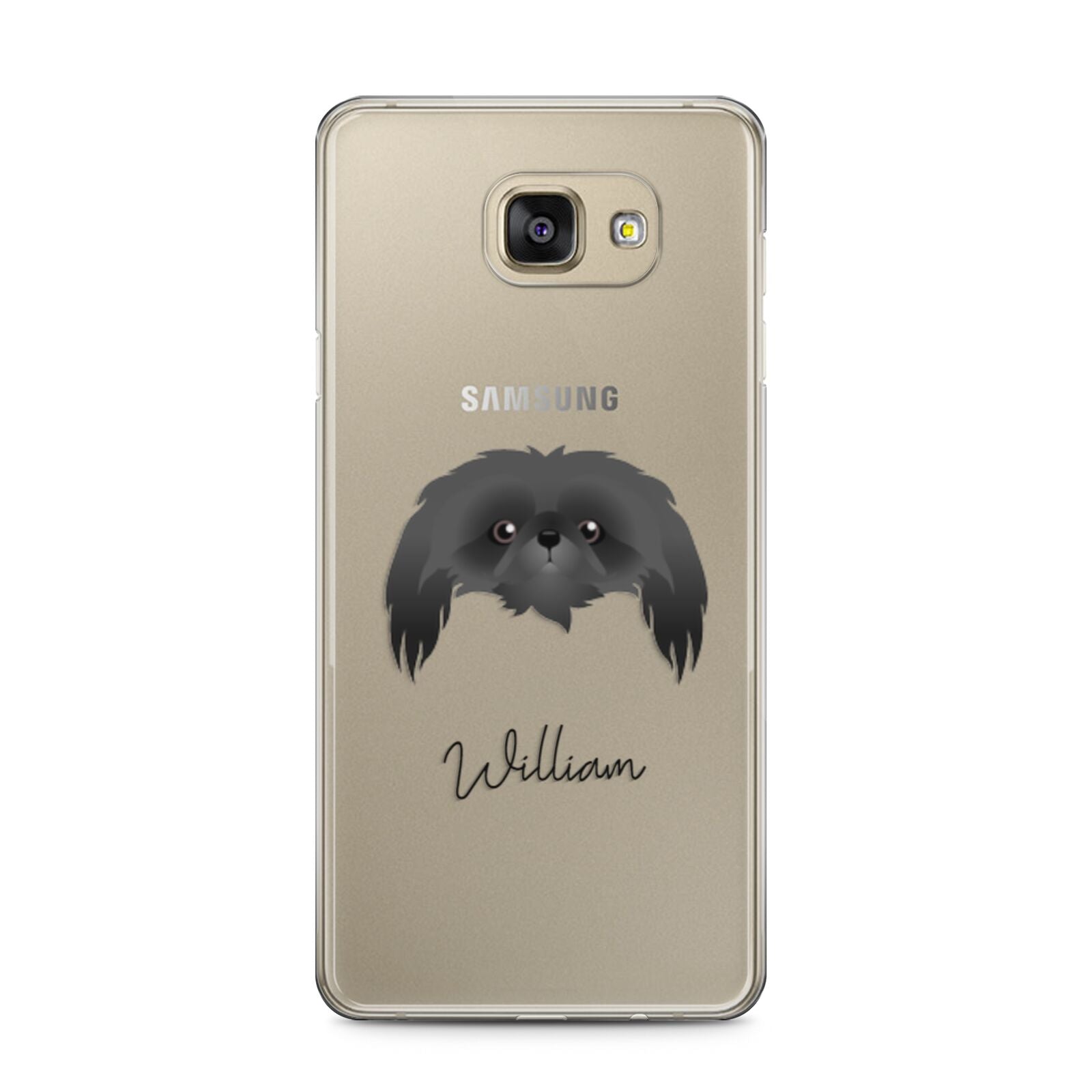 Pekingese Personalised Samsung Galaxy A5 2016 Case on gold phone