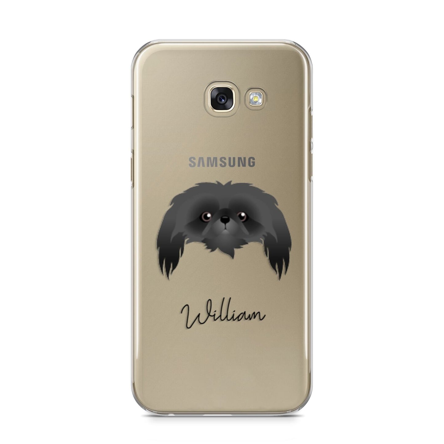 Pekingese Personalised Samsung Galaxy A5 2017 Case on gold phone