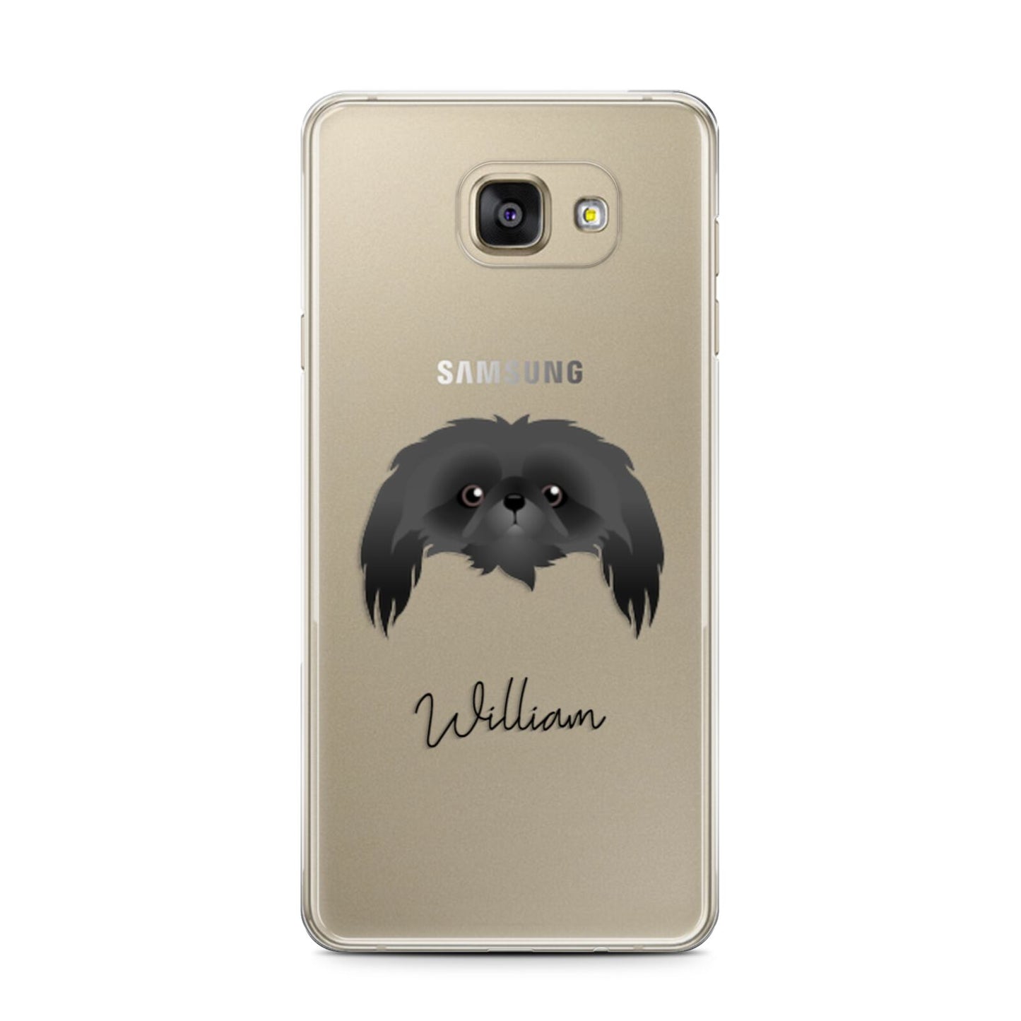 Pekingese Personalised Samsung Galaxy A7 2016 Case on gold phone