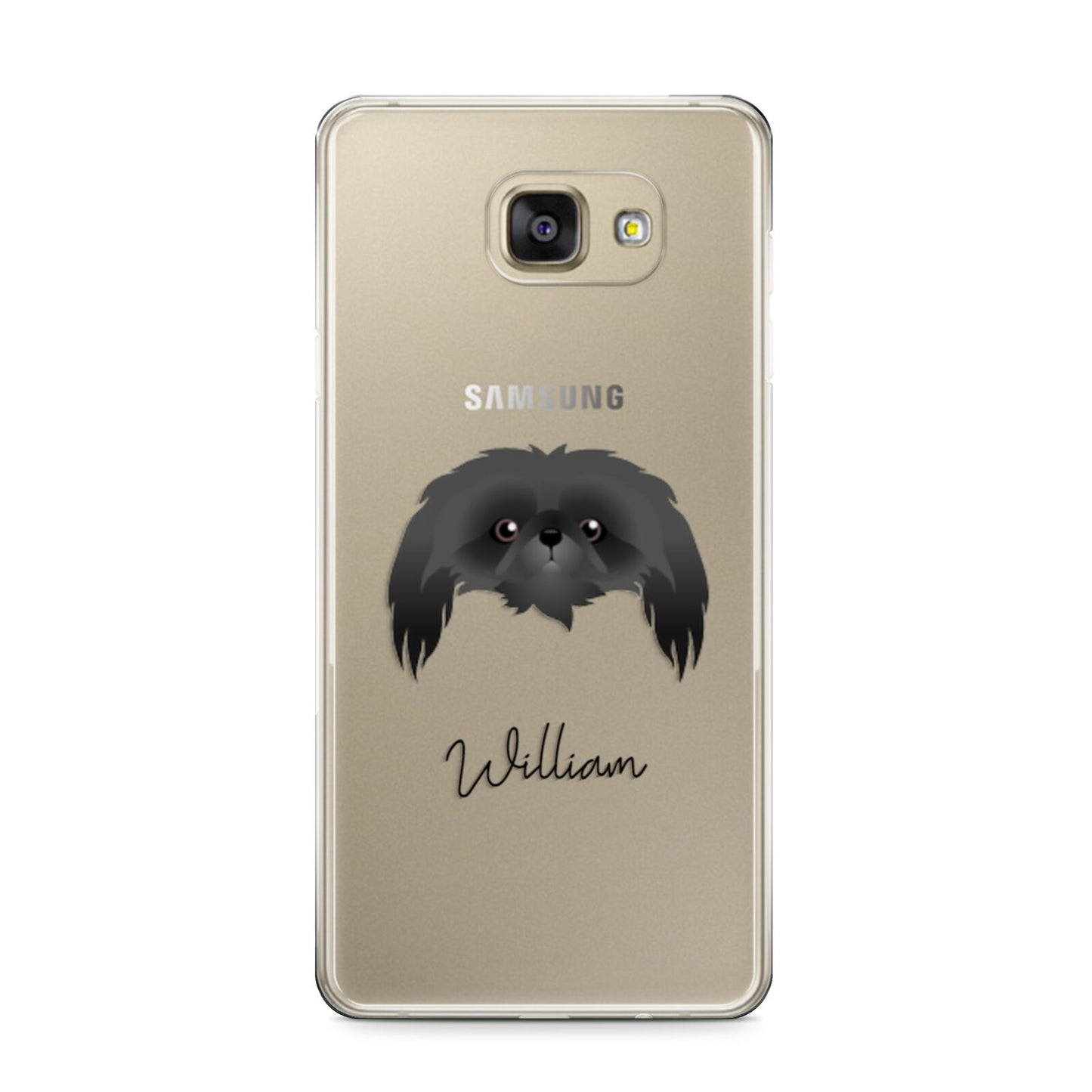 Pekingese Personalised Samsung Galaxy A9 2016 Case on gold phone