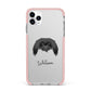Pekingese Personalised iPhone 11 Pro Max Impact Pink Edge Case