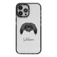 Pekingese Personalised iPhone 13 Pro Max Black Impact Case on Silver phone