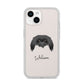 Pekingese Personalised iPhone 14 Clear Tough Case Starlight