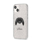Pekingese Personalised iPhone 14 Glitter Tough Case Starlight Angled Image
