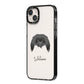 Pekingese Personalised iPhone 14 Plus Black Impact Case Side Angle on Silver phone