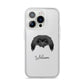 Pekingese Personalised iPhone 14 Pro Clear Tough Case Silver