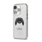 Pekingese Personalised iPhone 14 Pro Glitter Tough Case Silver Angled Image