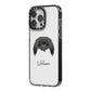 Pekingese Personalised iPhone 14 Pro Max Black Impact Case Side Angle on Silver phone