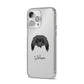 Pekingese Personalised iPhone 14 Pro Max Clear Tough Case Silver Angled Image