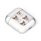 Pembroke Welsh Corgi Icon with Name AirPods Case Laid Flat