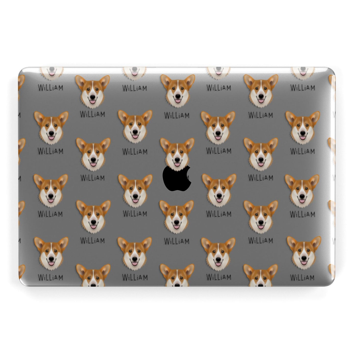 Pembroke Welsh Corgi Icon with Name Apple MacBook Case