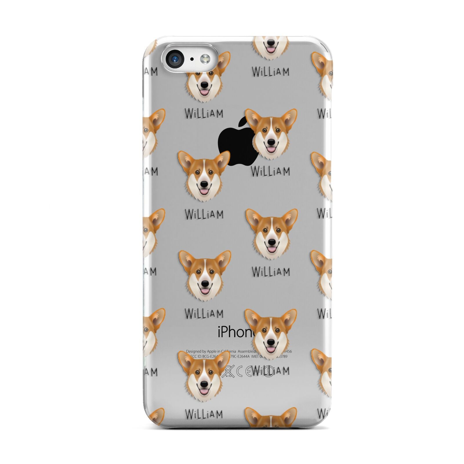 Pembroke Welsh Corgi Icon with Name Apple iPhone 5c Case