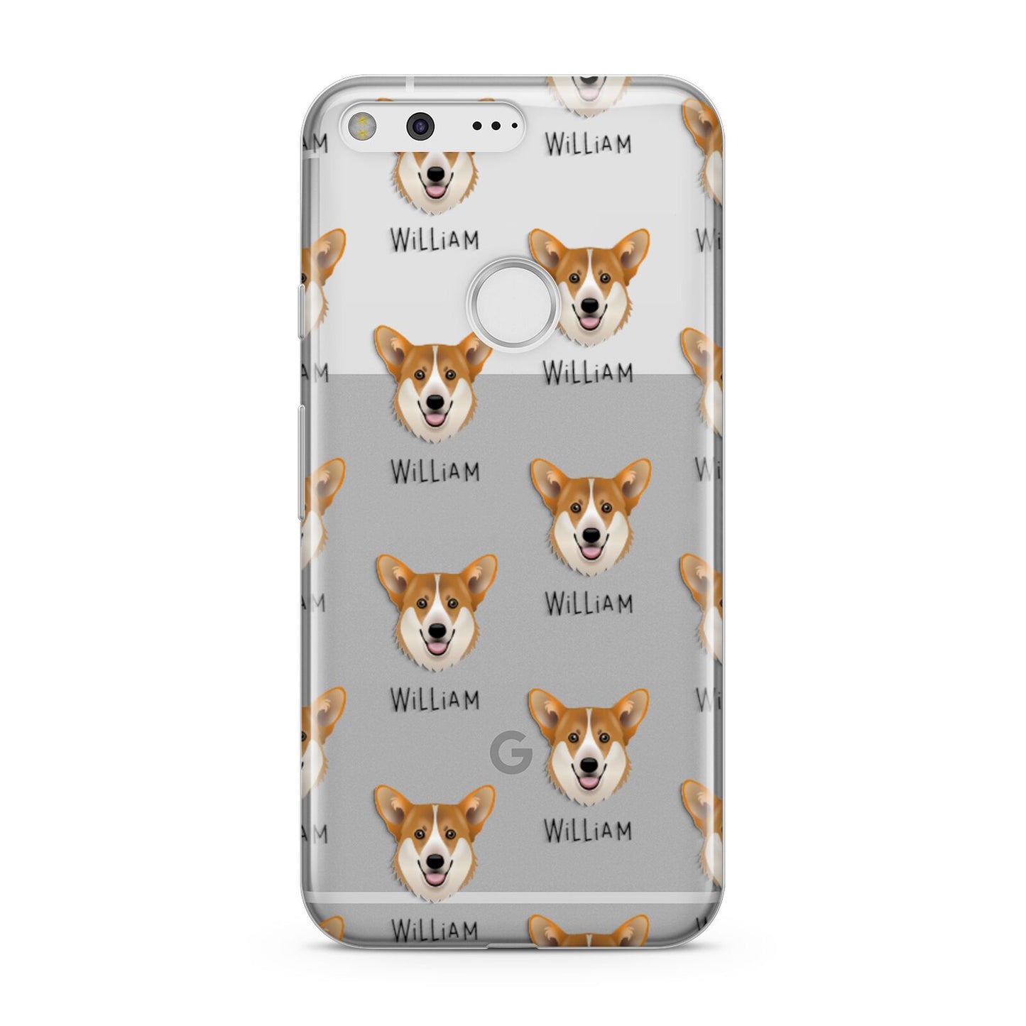 Pembroke Welsh Corgi Icon with Name Google Pixel Case