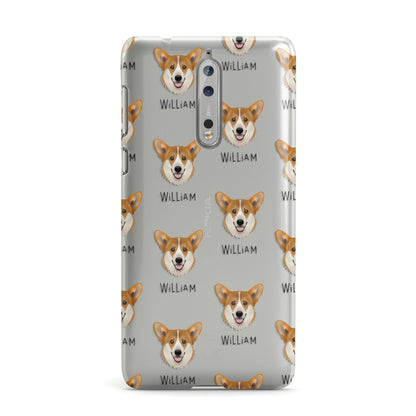 Pembroke Welsh Corgi Icon with Name Nokia Case