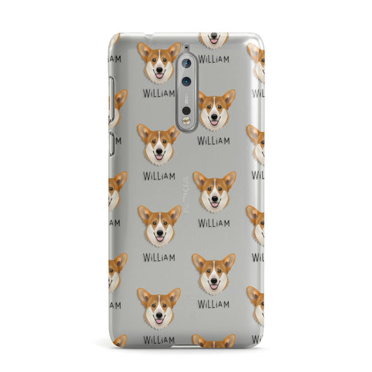 Pembroke Welsh Corgi Icon with Name Nokia Case