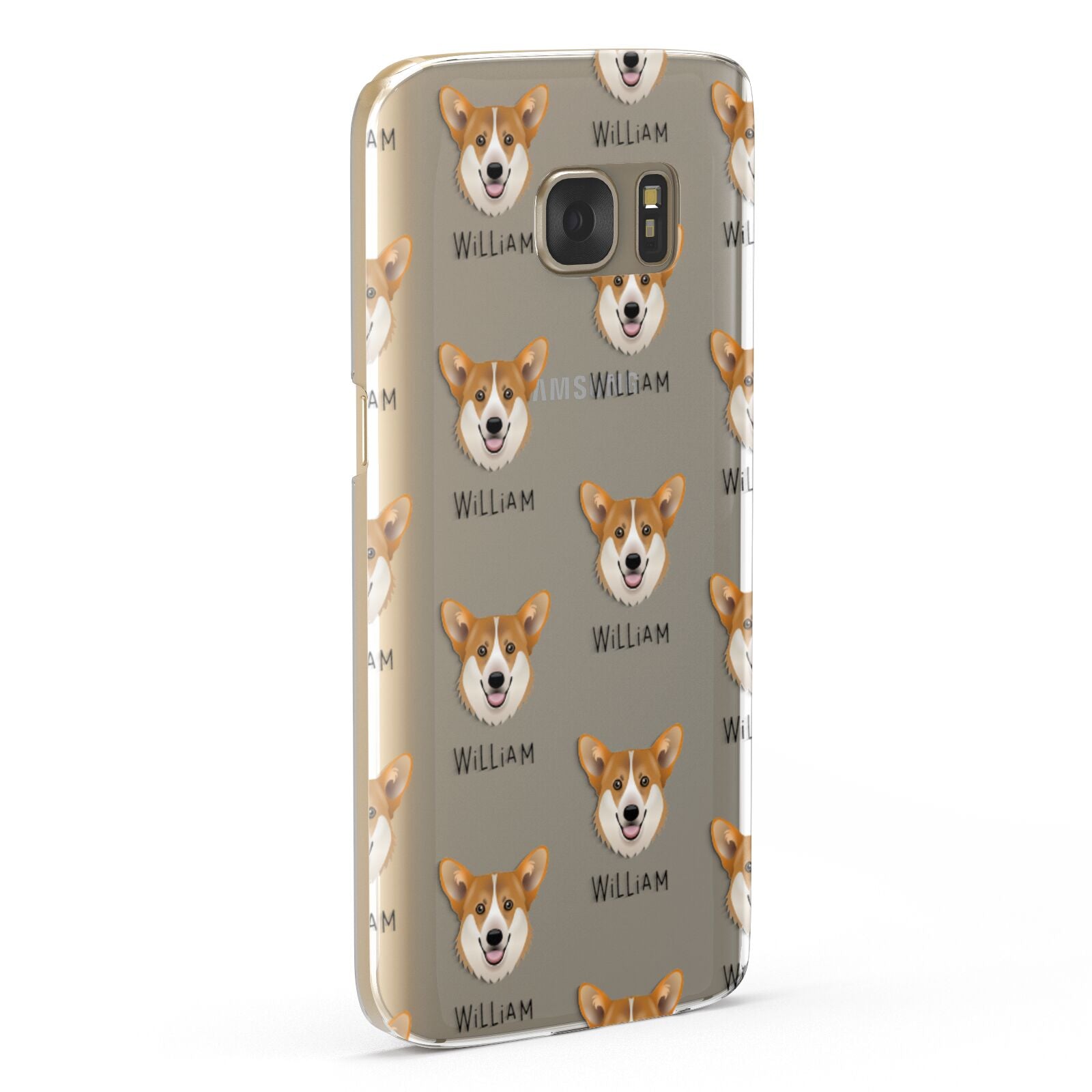 Pembroke Welsh Corgi Icon with Name Samsung Galaxy Case Fourty Five Degrees