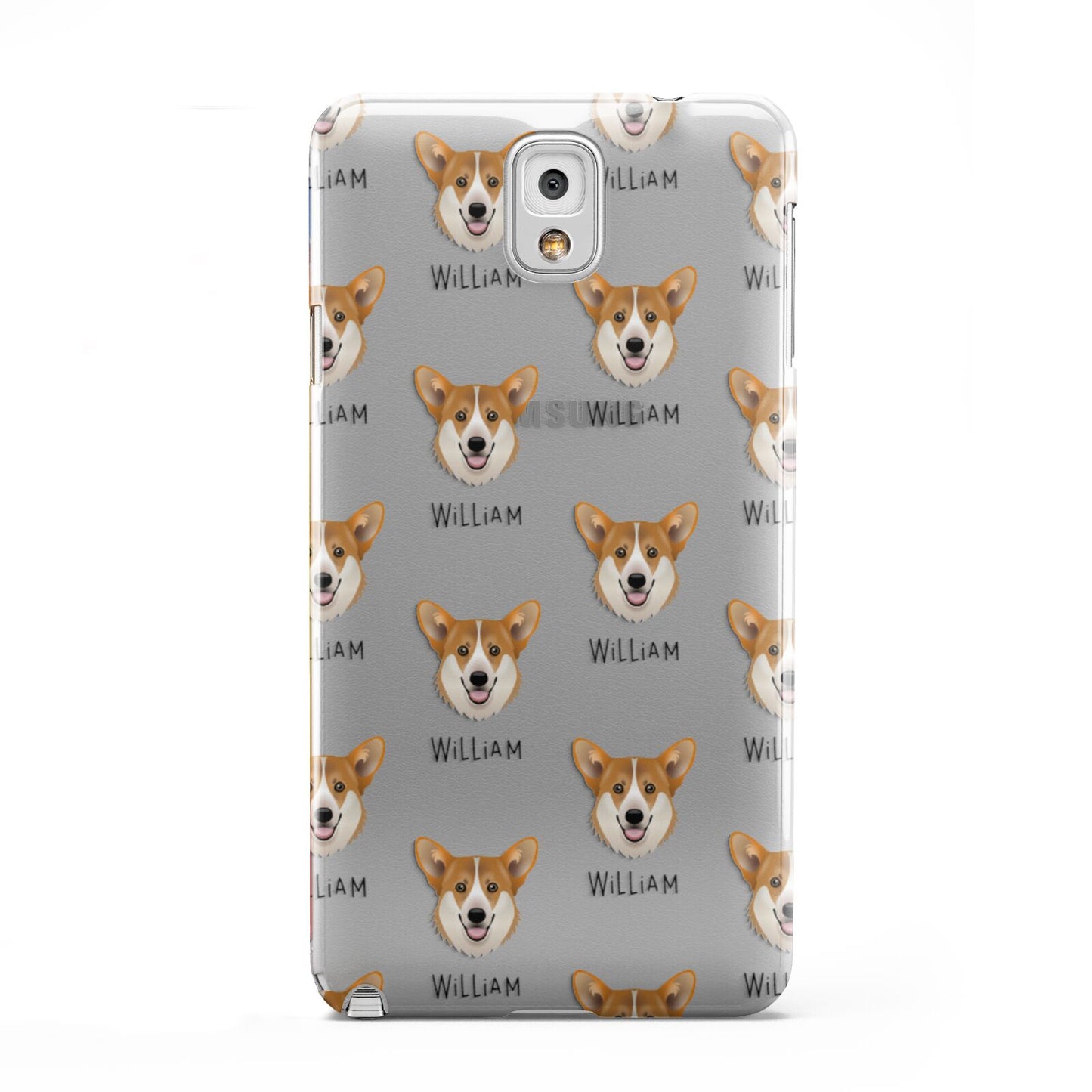 Pembroke Welsh Corgi Icon with Name Samsung Galaxy Note 3 Case