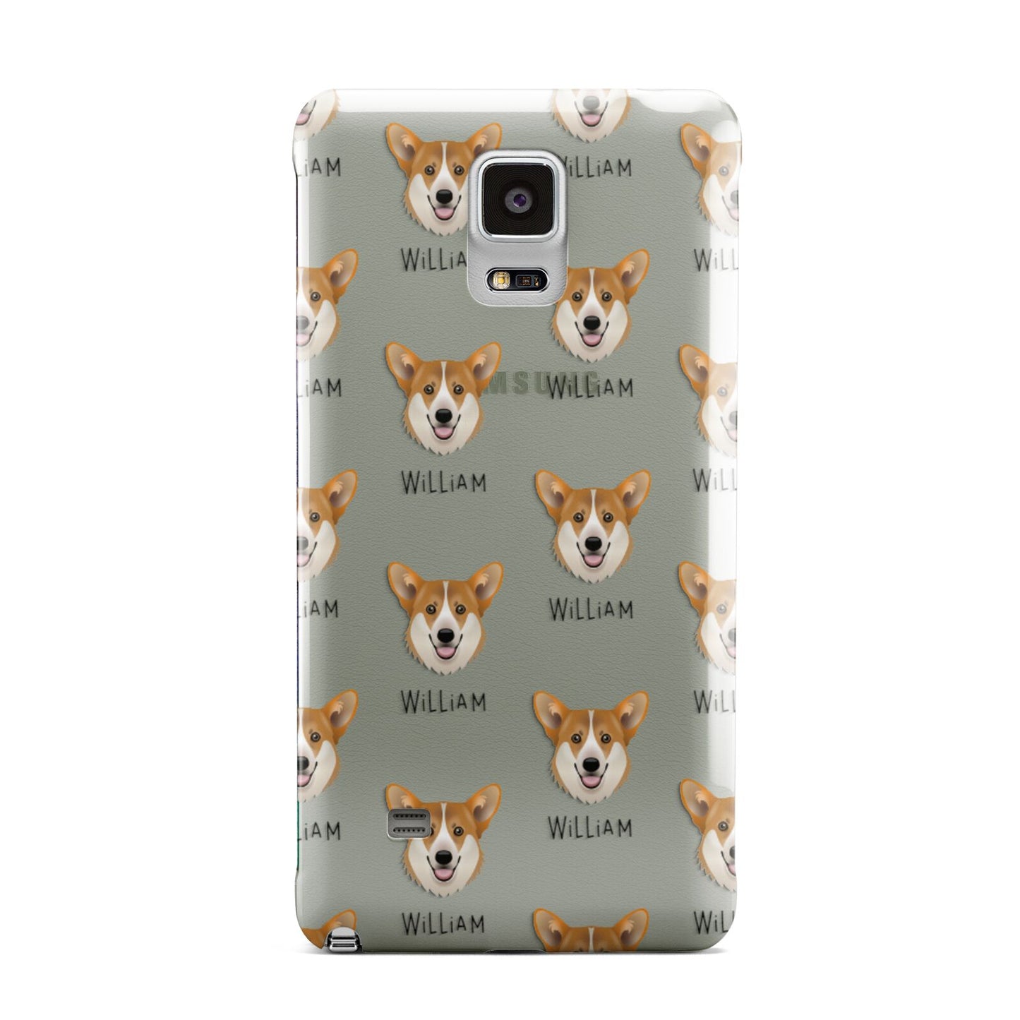 Pembroke Welsh Corgi Icon with Name Samsung Galaxy Note 4 Case