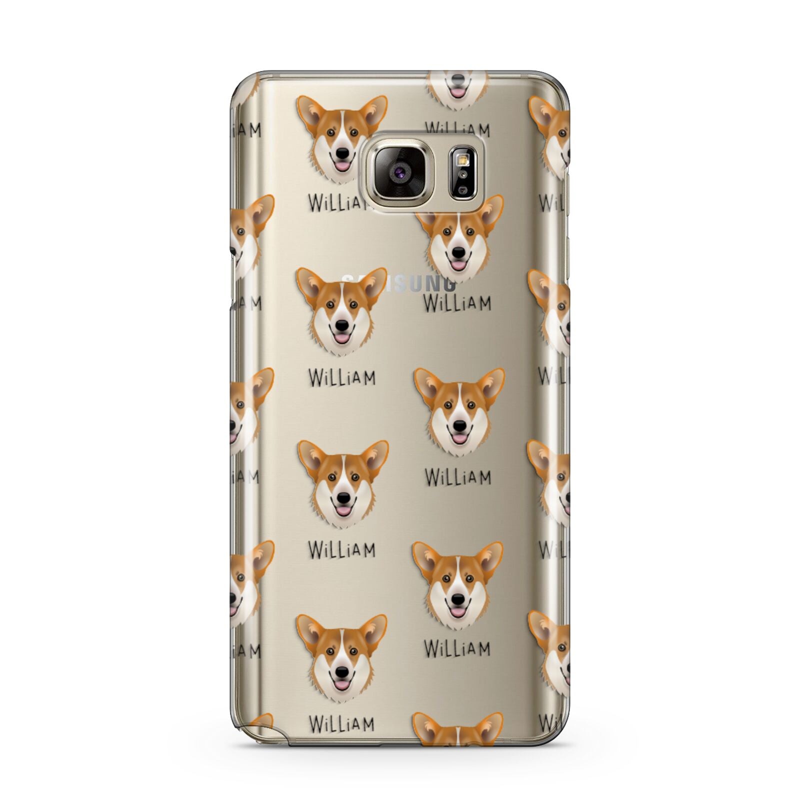 Pembroke Welsh Corgi Icon with Name Samsung Galaxy Note 5 Case