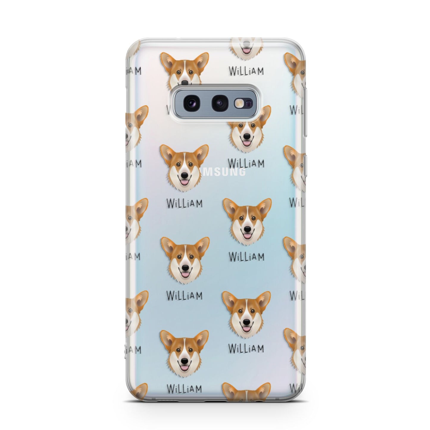 Pembroke Welsh Corgi Icon with Name Samsung Galaxy S10E Case
